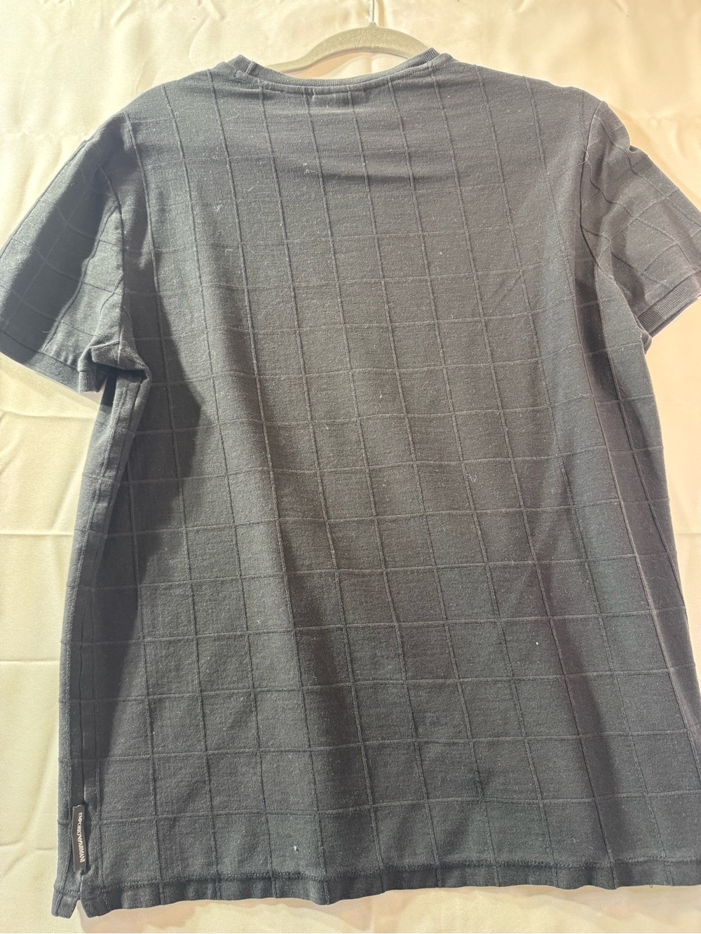 Emporio Armani Men's Large Short Sleeve Crewneck Shirt - Charcoal - Picture 8 of 12
